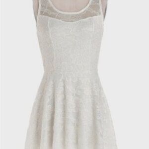 Material Girl White Sleeveless A-Line Mini Dress